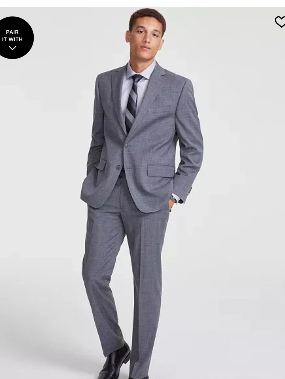Perry Ellis Gray Two-Piece Men's Suit